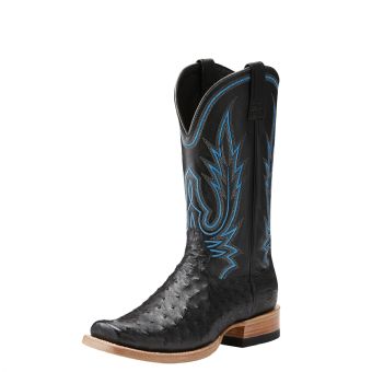 Ariat Men's Relentless All Around Full Quill Ostrich Western Boots - Black