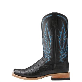 Ariat Men's Relentless All Around Full Quill Ostrich Western Boots - Black #2