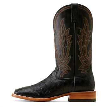 Ariat Men's Showboat Full-Quill Ostrich Boots - Black #2