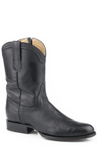 Stetson Men's Rancher Zip Roper Boots - Burnished Black