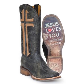 Tin Haul Ladies Salvation Boots w/Jesus Favorite Sole