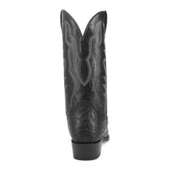 Dan Post Men's Tempe Full Quill Ostrich R Toe Western Boots - Black #4