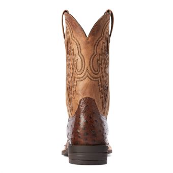 Ariat Men's Dagger Full-Quill Ostrich Boots - Dark Tobacco/Tannin #4