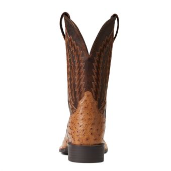Ariat Men's Quantum Primo Full Quill Ostrich Boots - Ranger/Beam Brown #4