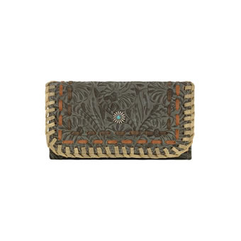 American West Ladies' Mesilla Tri-Fold Wallet - Turquoise