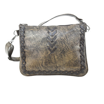 American West Wood River Multi-Compartment Crossbody - Distressed Charcoal