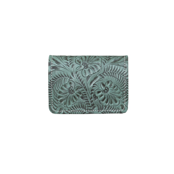 American West Small Ladies' Tri-Fold Wallet - Turquoise