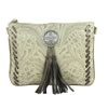 American West Lariats And Lace Zip Top Crossbody - Sand