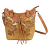 American West Texas Rose Large Bucket Tote - Natural Tan