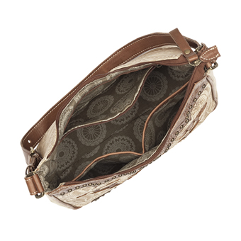American West Annie's Secret Shoulder Bag - Distressed Cream #5