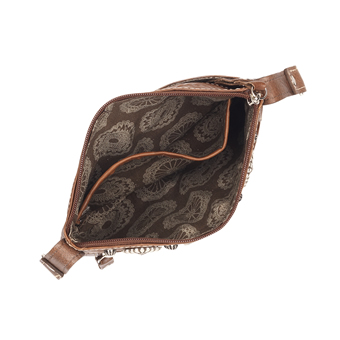 American West Trail Rider Hip/Crossbody Bag - Charcoal/Chestnut Brown #3