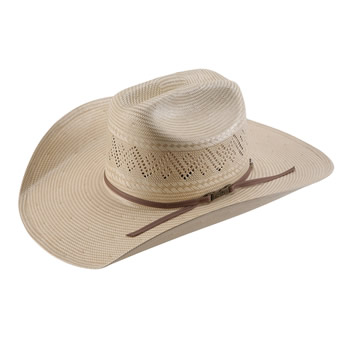 American Hat Co 20★ 6600 Two Tone Fancy Vent Straw Hat - Ivory/Tan