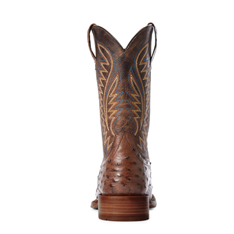 Ariat Men's Gallup Full-Quill Ostrich Boots - Mocha/Dusted Wheat #3