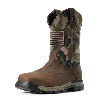 Ariat Men's Rebar Flex Patriot H2O Boots w/Composite Toe - Brown/Camo