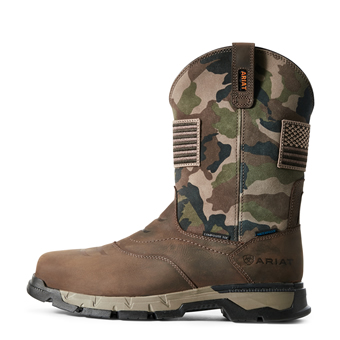 Ariat Men's Rebar Flex Patriot H2O Boots w/Composite Toe - Brown/Camo #3