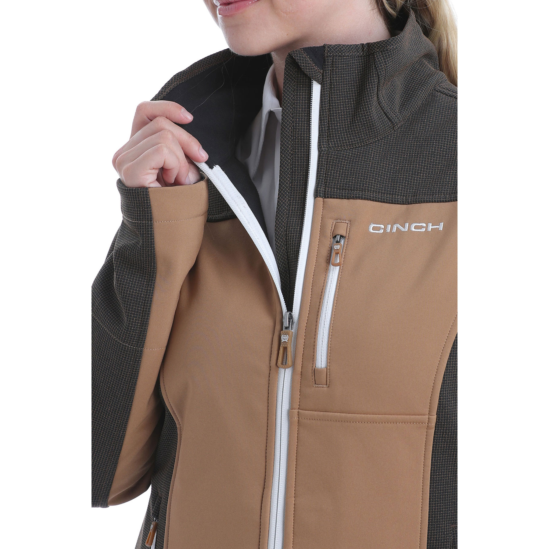 cinch tan jacket
