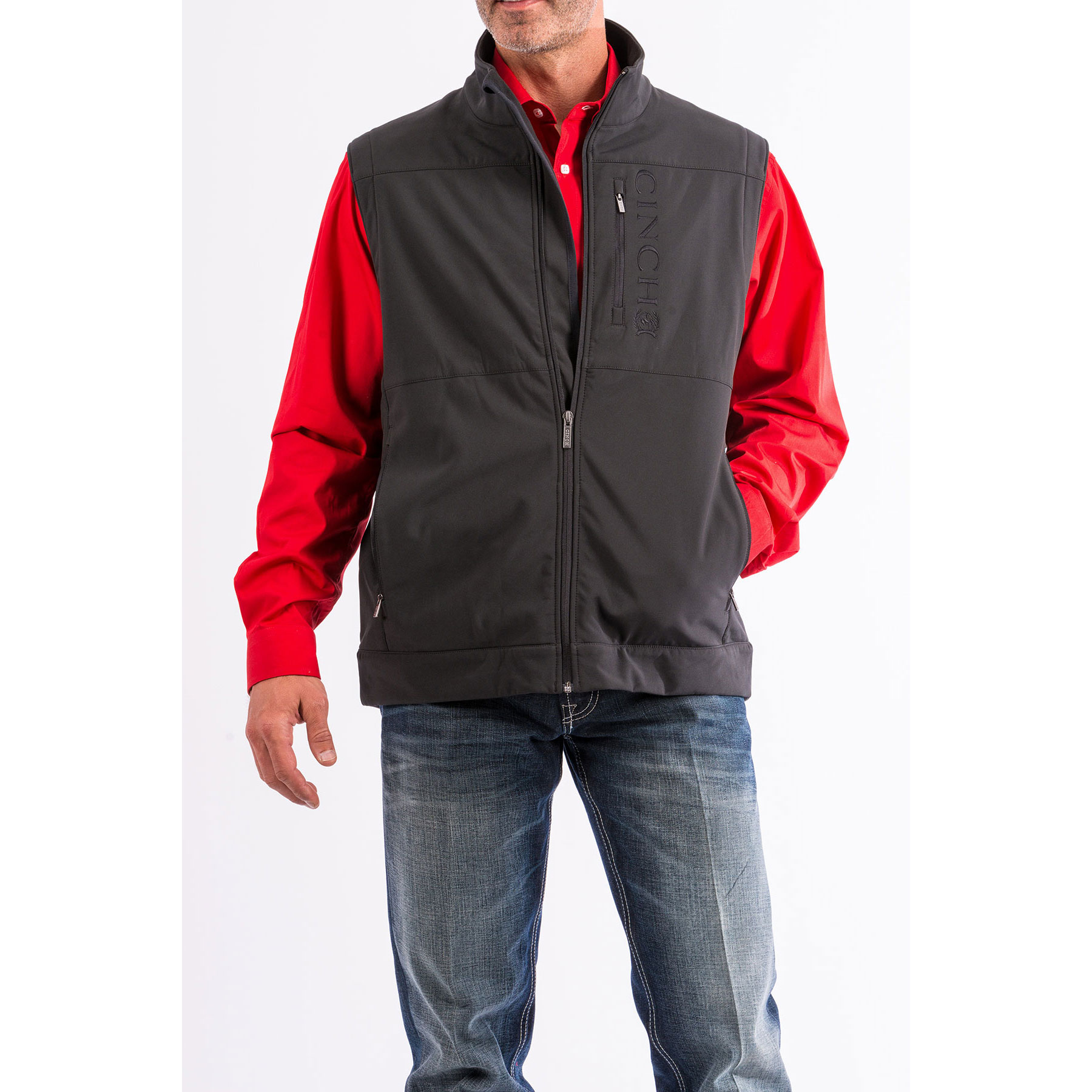 cinch softshell vest