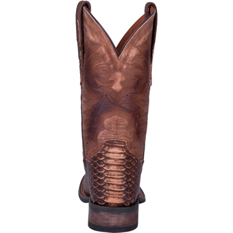 Dan Post Men's Cowboy Certified KA Python Print Western Boots - Brown #4