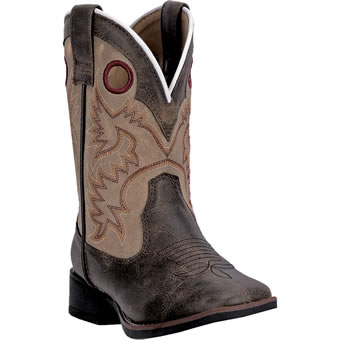 Laredo Children's Collared Cowboy Boots - Brown/Tan