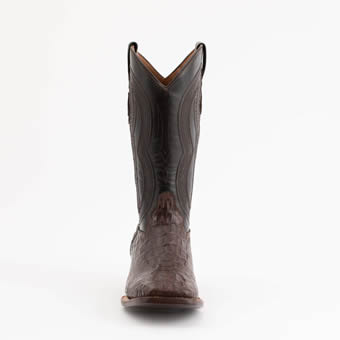 Ferrini Men's Dakota Genuine Caiman Square Toe Western Boots - Brown #4