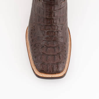 Ferrini Men's Dakota Genuine Caiman Square Toe Western Boots - Brown #3