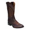 Ferrini® Men's Cowhide Square Toe Western Boots - Chocolate/White