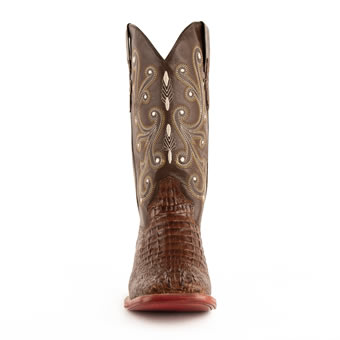 Ferrini Men's Caiman Hornback Print Western Boots - Sport Rust #4