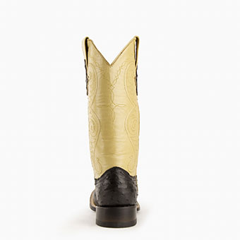 Ferrini Ladies Colt Full Quill Ostrich Square Toe Boots - Cognac #2