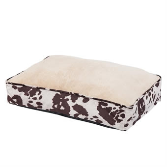 Cowhide Pattern Dog Bed