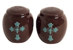 Rustic Cross Salt & Pepper Shaker Set