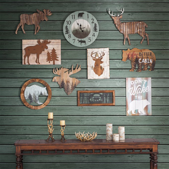 Moose Cut Out Rustic Wall Hanging #2