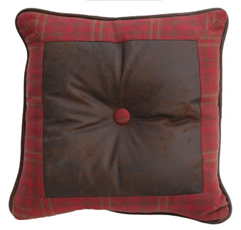 Cascade Lodge Faux Leather Pillow