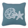Star Embroidered Pillow - Aqua