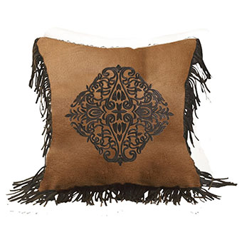 Las Cruces Embroidered Damask Toss Pillow