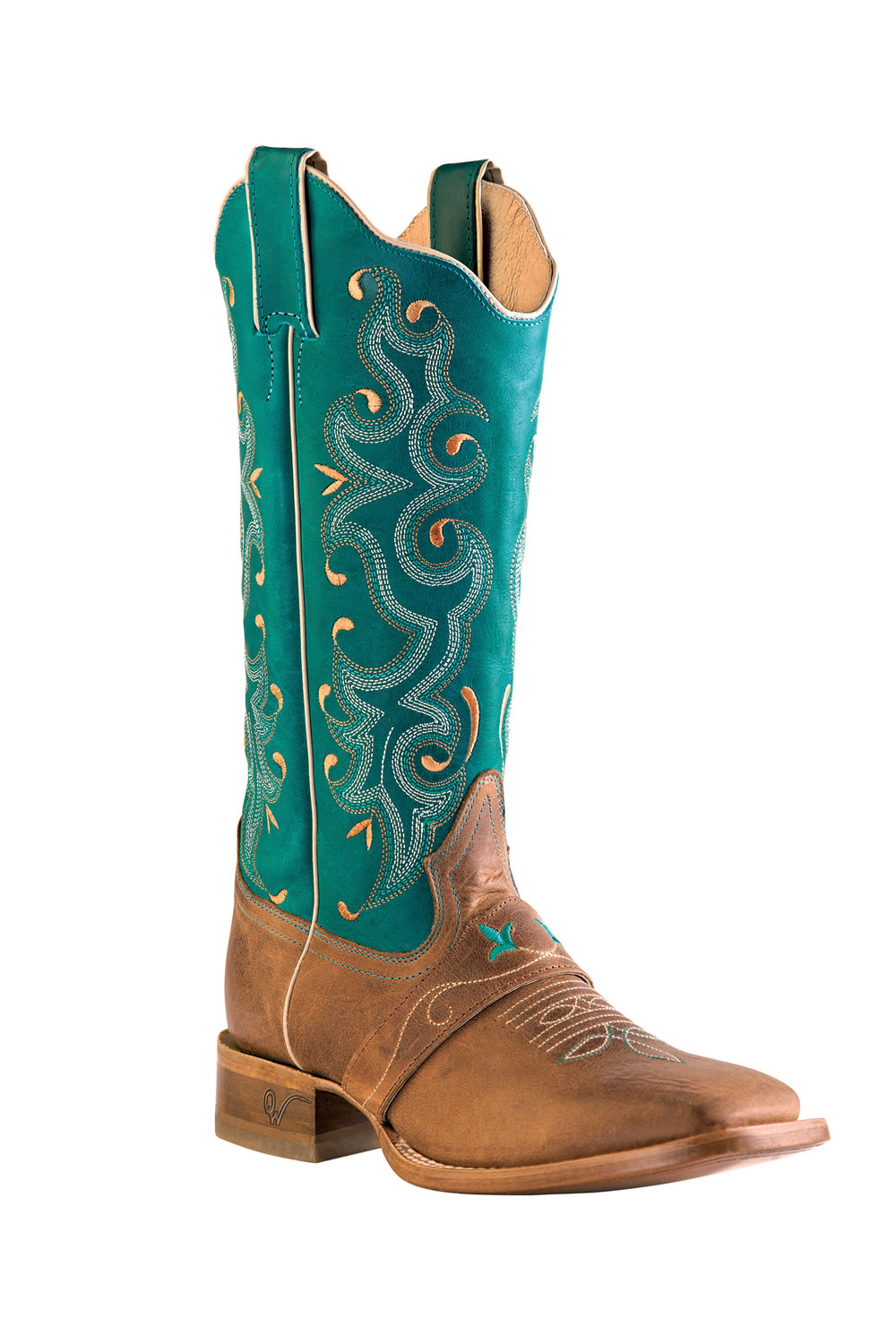 tan square toe boots