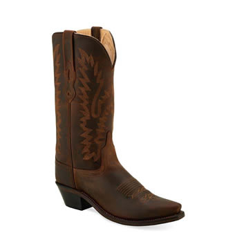Old West Ladies Fashion Wear Boots - Brown