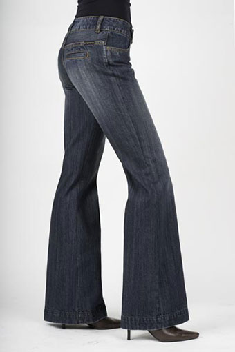 Stetson Ladies 214 City Trouser Fit Long Jeans - Dark Wash