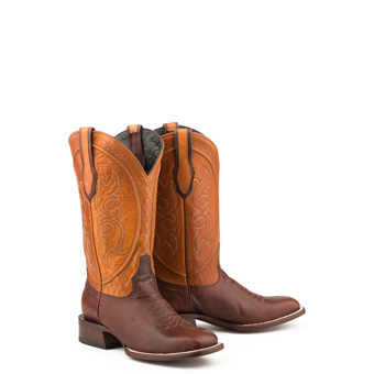 Stetson Men's JBS Butte Handmade Boots - Brown/Orange #2