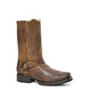 Stetson Men's Heritage Distressed Harness Boots - Oily Brown
