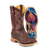Tin Haul Ladies A Cute Angle Boots w/Colorful Horse Sole