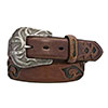 Red Ranch Men's Leather Inlay Belt - Brown