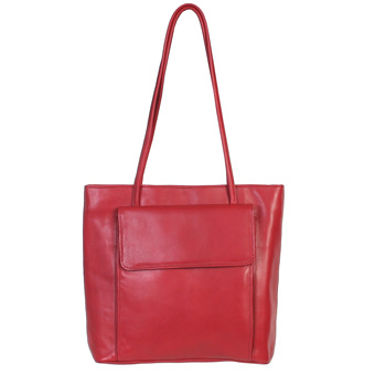 Scully Leather Handbag - Red