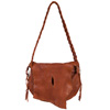 Scully Soft Leather Handbag W/Braided Strap - Tan
