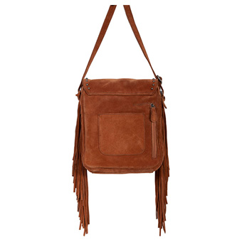 Scully Leather Fringe & Studded Handbag - Tan #2