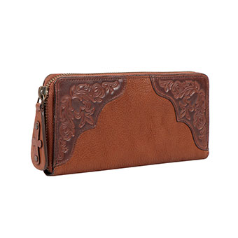Scully West 3-Way Zip Wallet - Chocolate #3