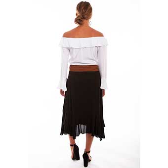 Scully Honey Creek Skirt w/Crochet Band - Black #2