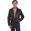 Scully Men's Vintage Leather Jean Jacket - Black