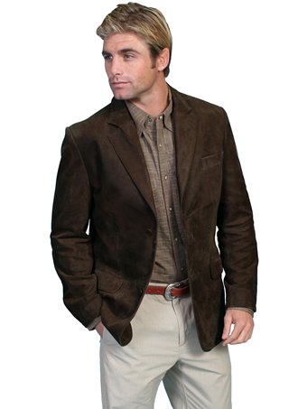Scully Men's Frontier Leather Blazer - Brown