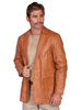 Scully Men's Italian Lamb Western Whipstitched Jacket - Ranch Tan