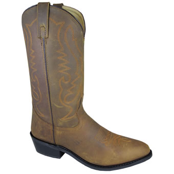Smoky Mountain Men's Denver Leather Western Boots - Oil Distress Brown